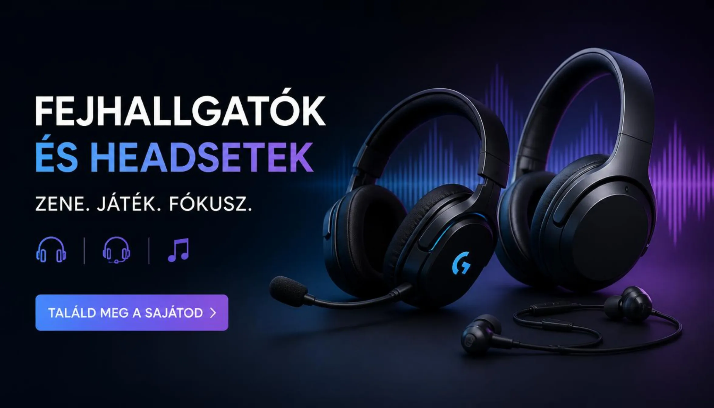 fej es fülhallgatók