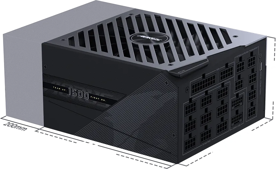 Az AORUS P1600W kompakt kialakítása