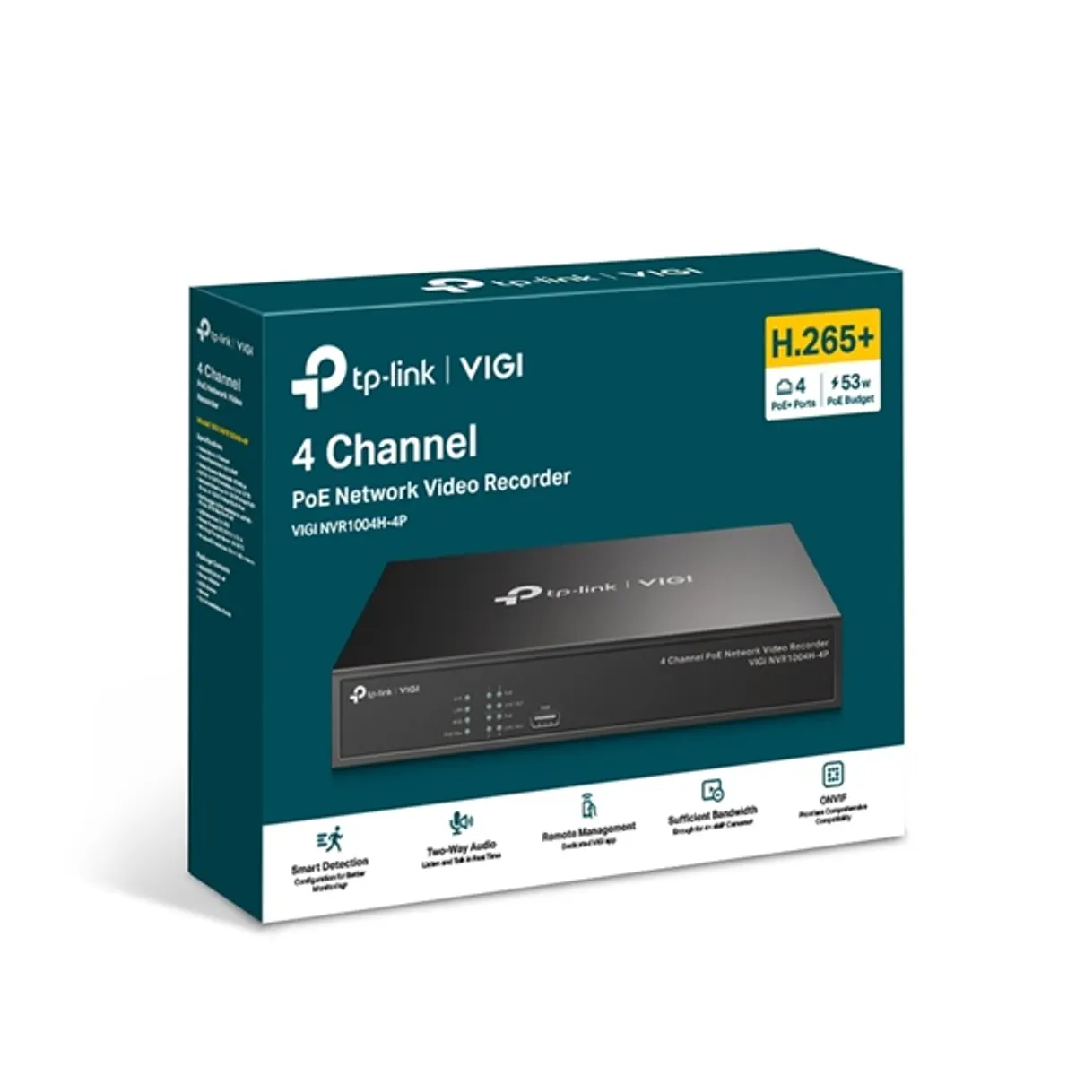 TP-LINK VIGI NVR1004H-4P NVR rögzítő 4 csatornás PoE hálózati videórögzítő #2