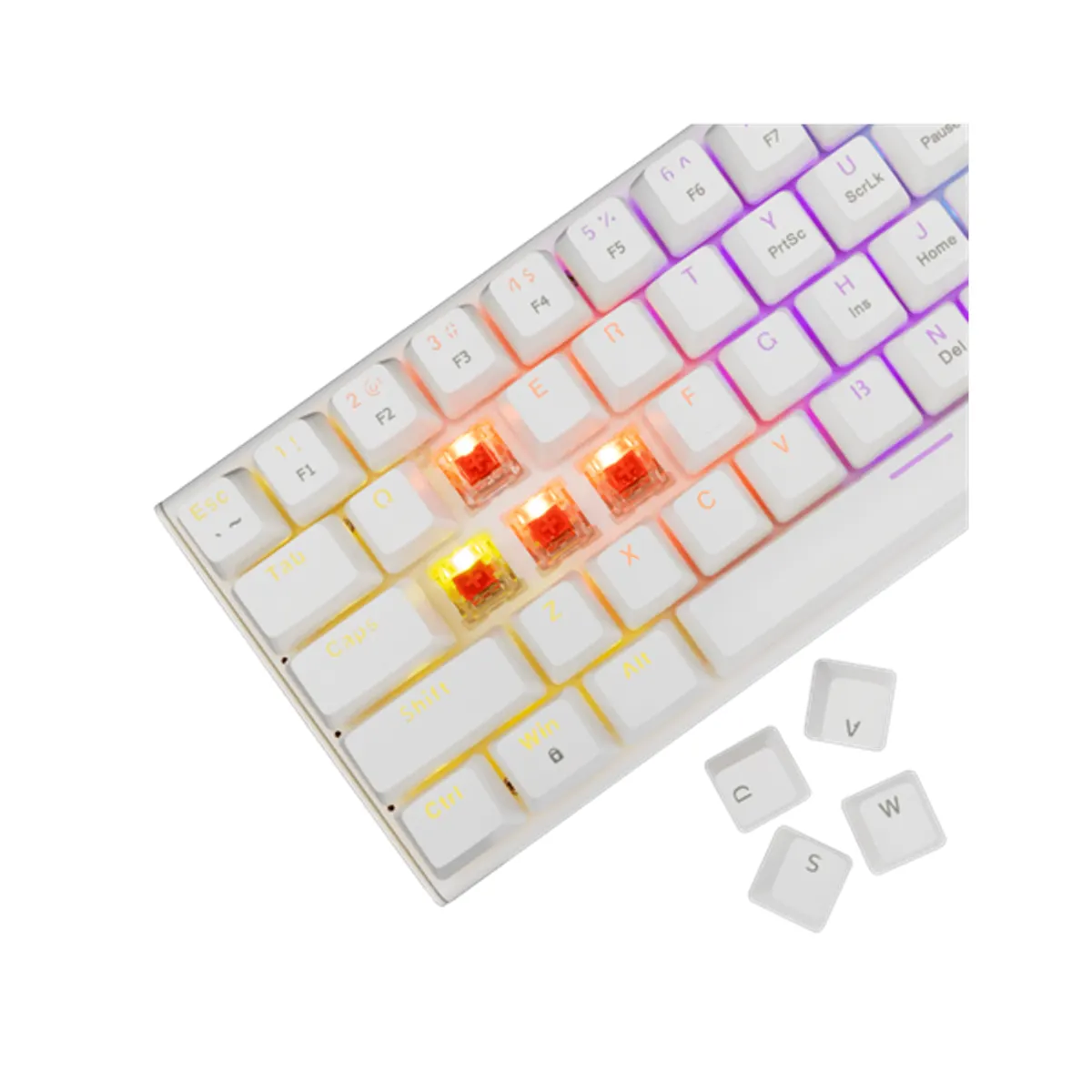 WHITESHARK WS GK-002211V2-W-R-US mechanikus USB 2.0 vezetékes US kiosztás háttérvilágítás #4