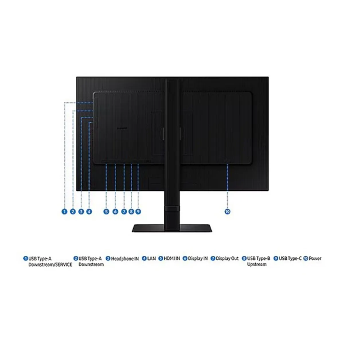 SMG MON LS32D600UAUXEN Samsung 32" IPS 100 Hz 5 ms HDR USB-C HDMI DP LAN fekete #9