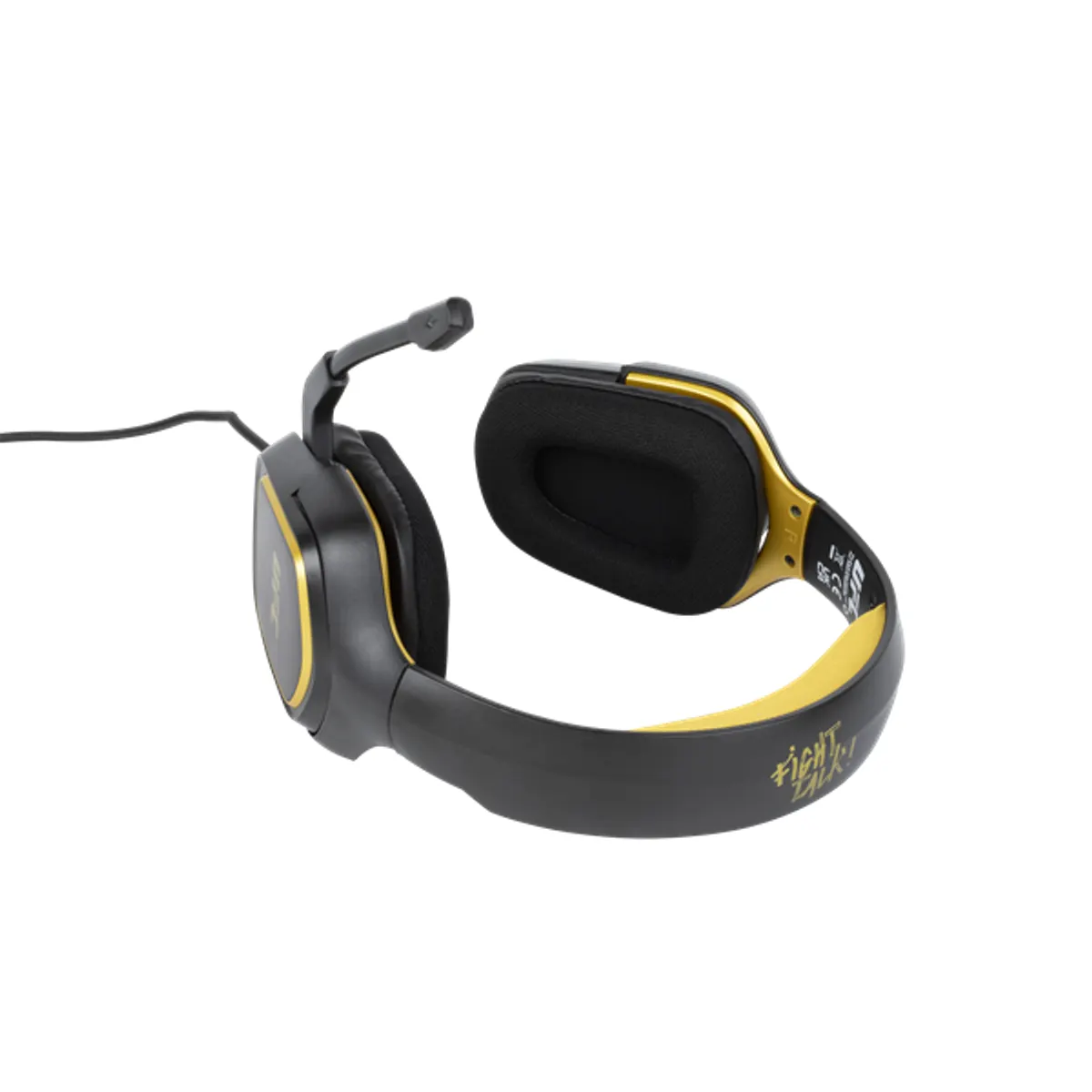 KONIX KX-UFC-GHB-UNIV UFC fejhallgató gamer mikrofonos 3.5mm stereo fekete-sárga #3