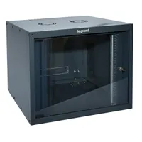 Legrand 646212 fali rackszekrény 19" 12U 600x600 antracit egyrekeszes üvegajtós készre szerelt #1