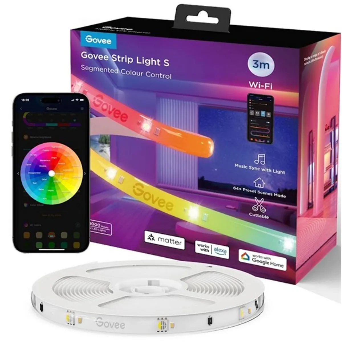 Govee GOVH612F RGBIC Wi-Fi LED szalag 3m 24LED/m #1