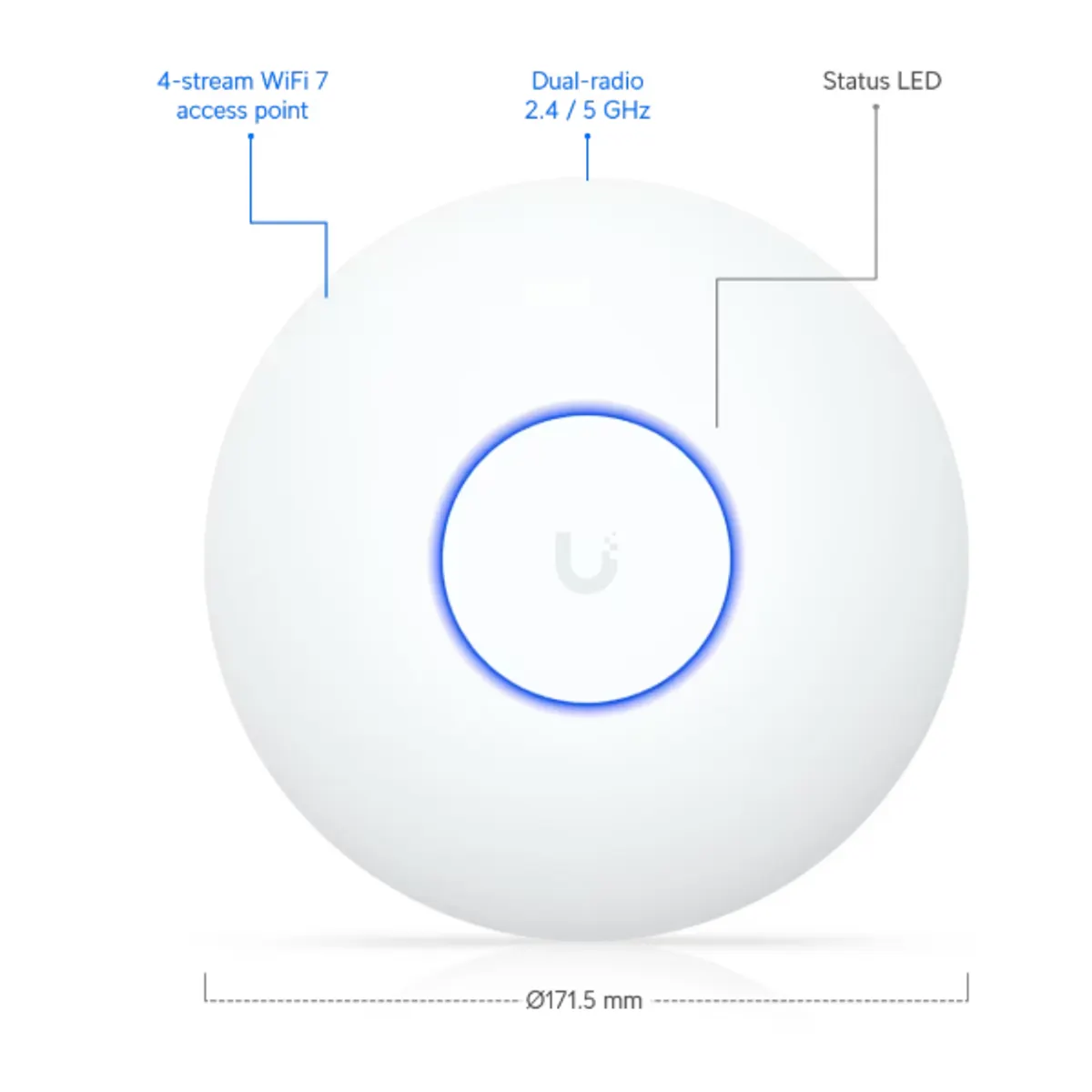 Ubiquiti U7-LITE UniFi U7 Lite beltéri, 2,5 GbE, PoE támogatás, WiFi 7, 2x2 MU-MIMO #2