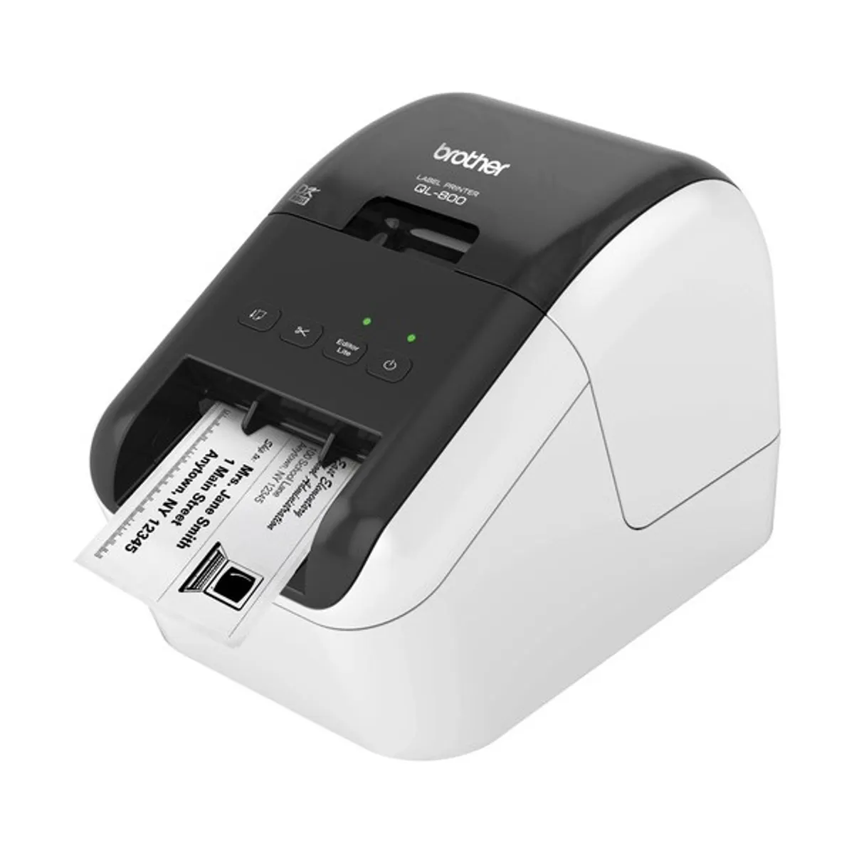 Brother QL800YJ1 QL-800 címkenyomtató 62 mm max szélesség, direkt hőnyomtatás, 300 dpi, 2 szín fekete és piros, USB 2.0 #2