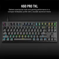 Corsair CH-911D01A-NA K60 Pro TKL RGB OPX optikai-mechanikus billentyűzet alumínium keret USB-A #2