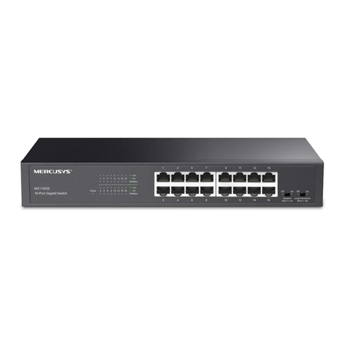 TP-LINK MS116GS hálózati kapcsoló 16x 10-100-1000 Mbps RJ-45, 32 Gbps, MAC-címtábla 8000 #1