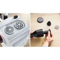 BOSCH MFWS420W MultiPower húsdaráló 1900W 2,5 kg/perc tárcsák 4,5/8 mm kolbásztöltő fehér #4
