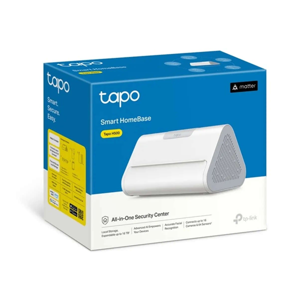 TP-LINK TAPO H500 Tapo H500 beltéri alapegység hálózati központ 2.4 GHz 5 GHz HDMI USB-A USB-C 16GB eMMC fehér #4