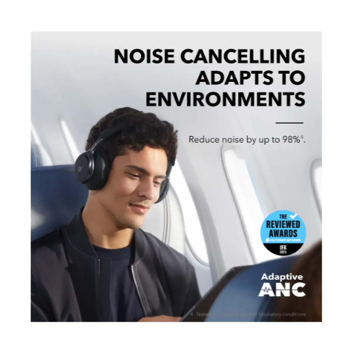 Anker A3035G11 Soundcore Space One vezeték nélküli fejhallgató mikrofonos fekete #3