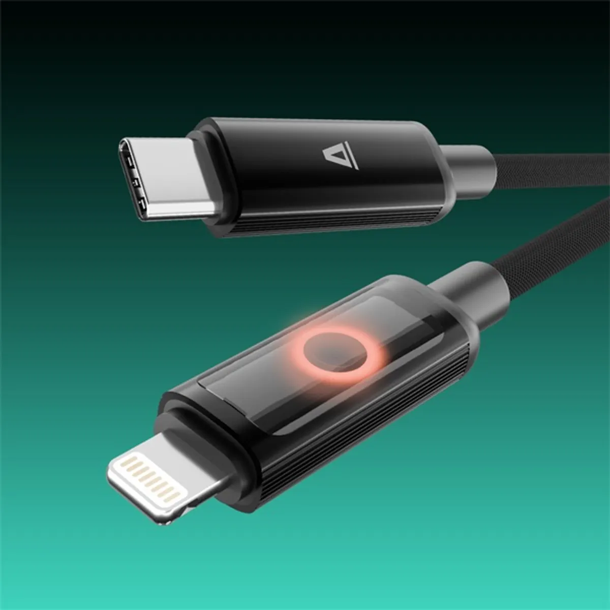AVAX_CB651 PULSEY 1m USB-C - Lightning 27W szürke fonott #1