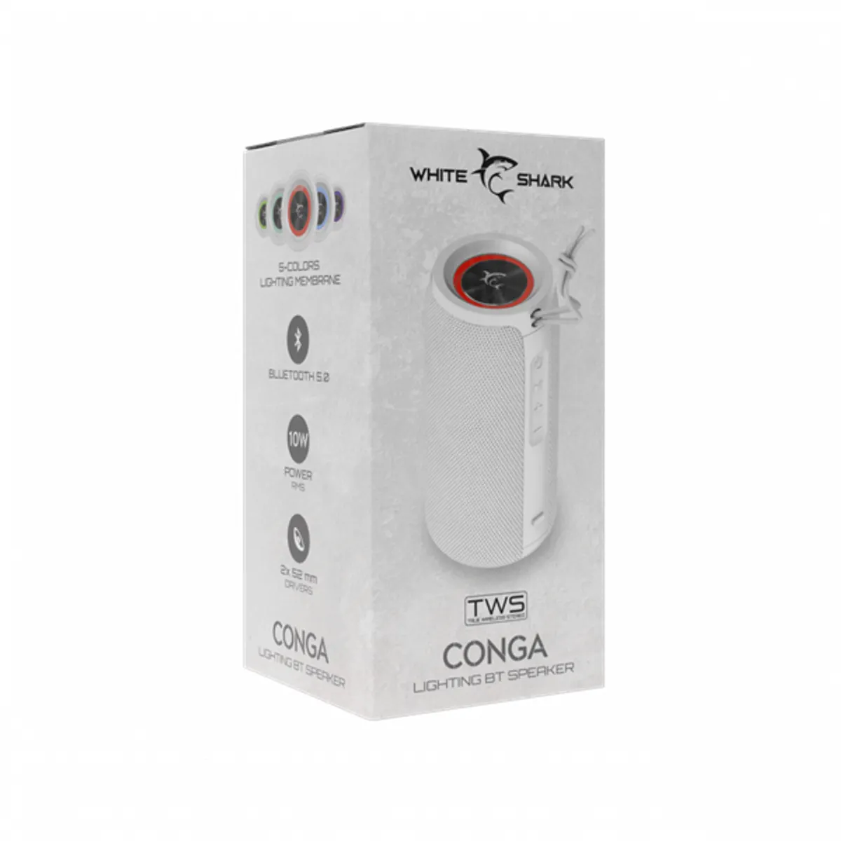 Whiteshark GBT-808W Conga 10W bluetooth hangszóró rgb világítással #6