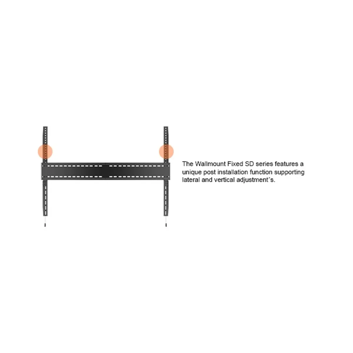 MULTIBRACKETS 7350073731091 Fix fali konzol M Universal Fixed Wallmount SD MAX 800x600 60-110" Fekete 125 kg #10