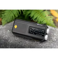 SANDBERG 421-04 Survivor Radio All-in-1 2000mAh AM-FM rádió USB töltés, napelemes töltés, kézi hajtókar, zseblámpa #7