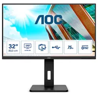 AOC U32P2 P2 31.5" UHD VA HDMI 2.0 x2 DP 1.2 USB 3.2 Gen1 4x port állítható magasság 150mm Pivot VESA 100x100 hangszóró