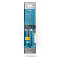 NEDIS CABW24200AT20 sztereo audió kábel 2x rca férfi 2 m aranyozott árnyékolt kerek #3