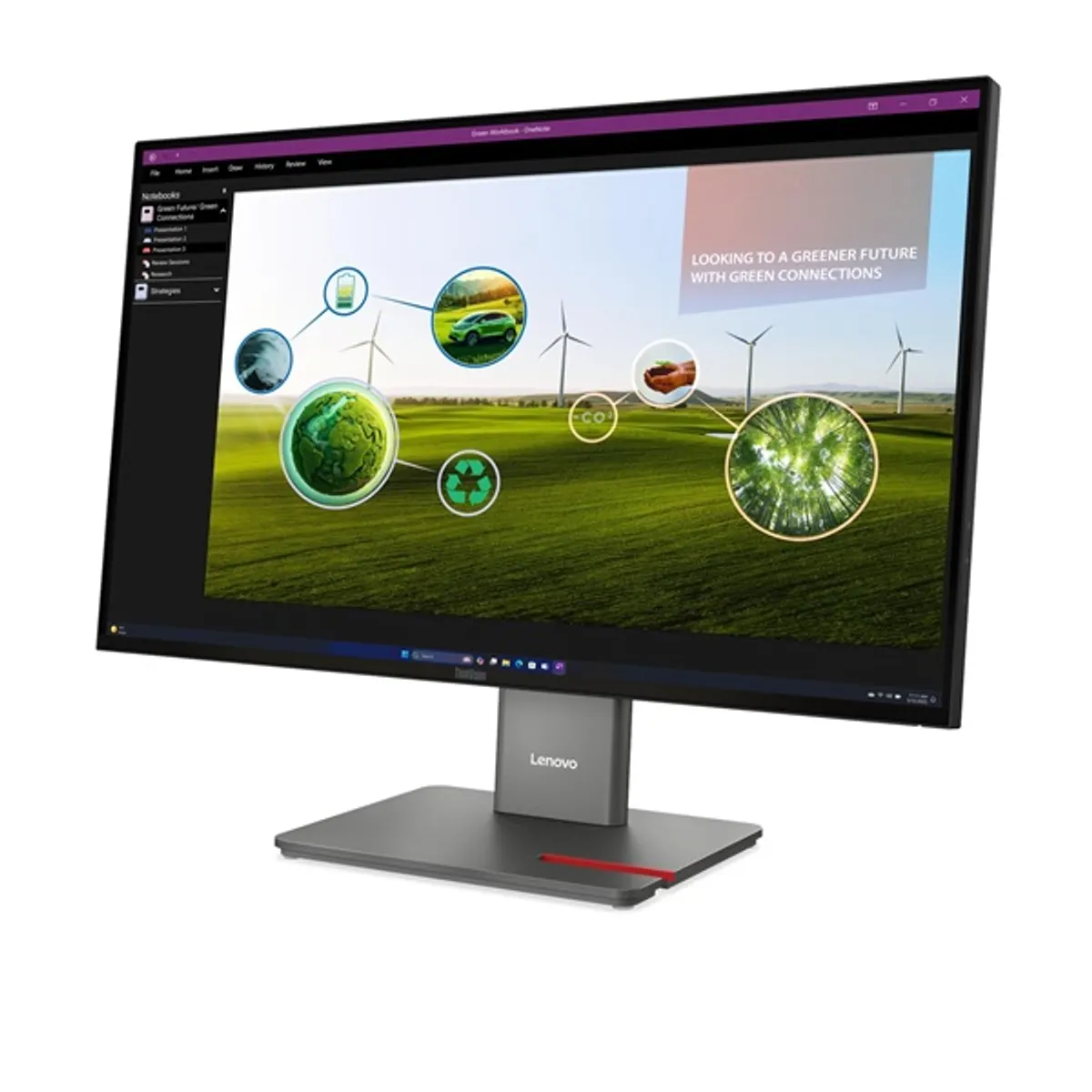 LENOVO-COM 64A7GAT6EU kijelző 27" ips 2560x1440 120hz usb-c pd 15w hdmi dp ves a 100x100 állítható forgatható fekete #3