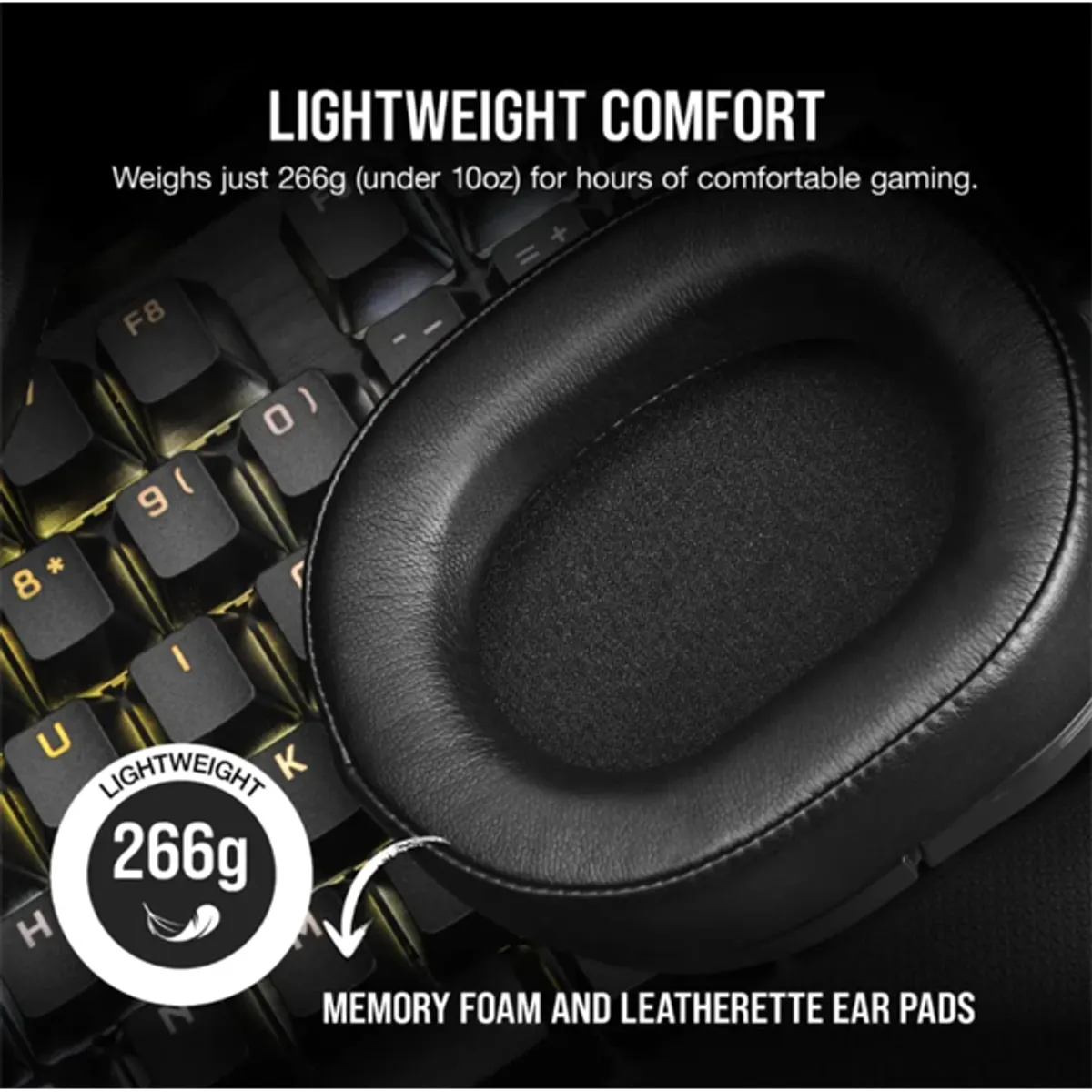 CORSAIR CA-9011280-EU HS55 Wireless Gaming Headset 7.1 térhatású 2,4 GHz Bluetooth Carbon #4