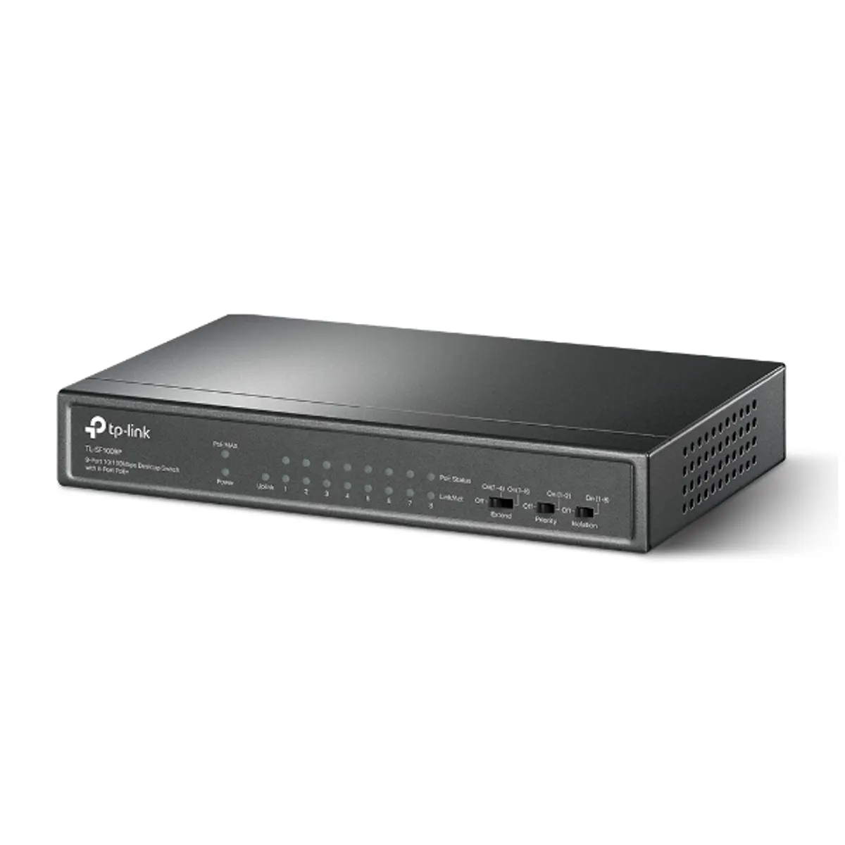 TP-LINK TL-SF1009P 9-portos 8 PoE portok 10-100 Mbps asztali switch 65 W #1
