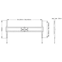 MULTIBRACKETS 7350073731091 Fix fali konzol M Universal Fixed Wallmount SD MAX 800x600 60-110" Fekete 125 kg #8