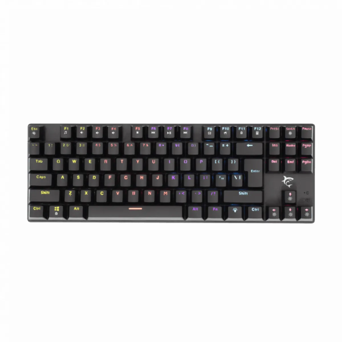 WHITESHARK GK-2106B/BL-HU Commandos mechanikus kék kapcsoló gamer billentyűzet fekete HU USB 2.0 tenkeyless RGB 12 üzemmód #1