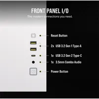 CORSAIR CC-9011264-WW 2500D Airflow dupla kamrás Micro-ATX fehér edzett üveg #7
