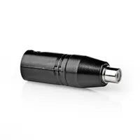 NEDIS COTP15930BK XLR adapter XLR 3 tűs dugó, RCA nő, nikkelezett, egyenes, fém, fekete, 1 db #4