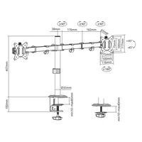 SBOX SBOX LCD-352/2-2 asztali duál monitor tartó 17"-32", max 9 kg/monitor, VESA 75x75-100x100 #9
