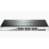 DLINK DGS-1210-24P/E 24-portos PoE kapcsoló 4x SFP 1 Gb/s fiber, rack-be szerelhető, layer 2
