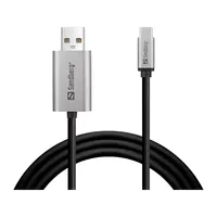 Sandberg 136-51 USB-C to DisplayPort kábel 2 m alumínium ház USB táplált #1