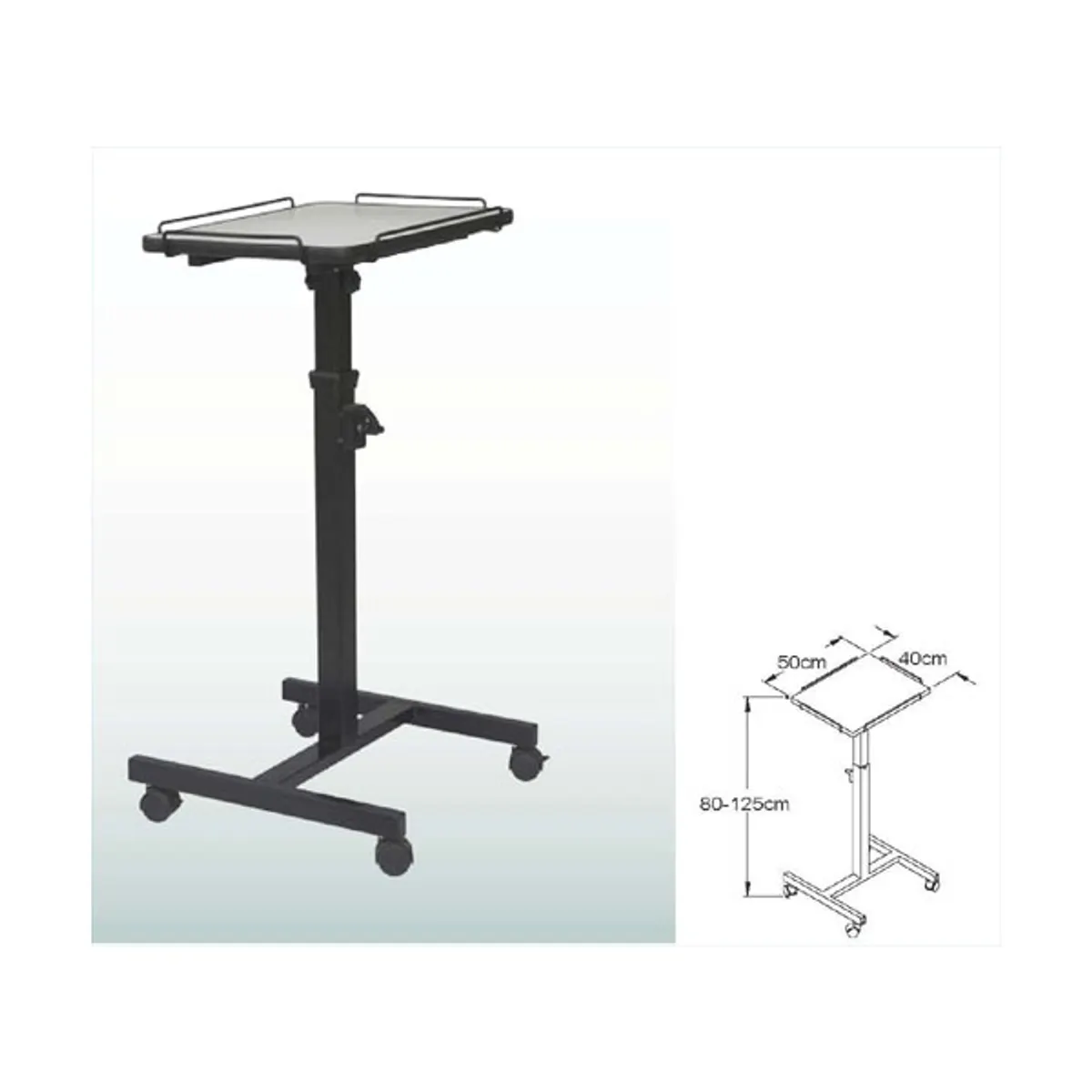 MEDIUM 18030 Gurulós padló állvány magasság 80-125 cm, teherbírás kb. 20 kg, szín fehér #2