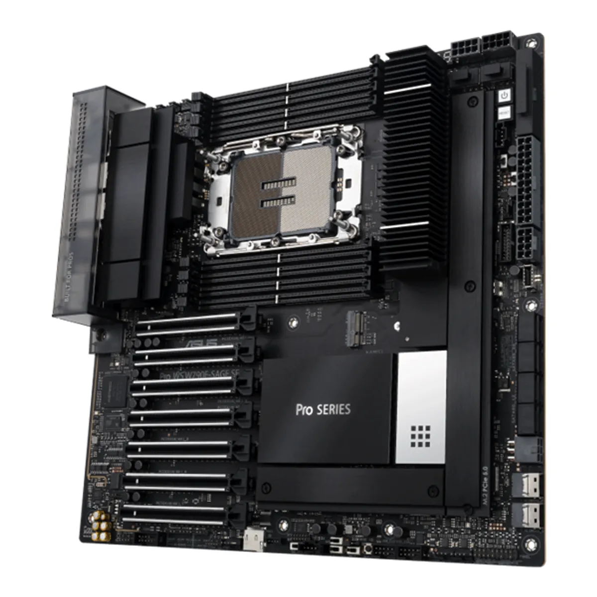 ASUS PCC pro ws w790e-sage se w790e-sage se lga4677 eeb ddr5 6800 mhz 8 memóriafoglalat 2048 gb 7x pci-ex16 m.2 foglalat van raid igen wireless van #1