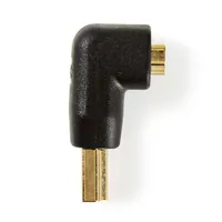 Nedis CVGB34901BK hdmi m-f adapter 90 fokos szög aranyozott hdmi csatlakozó fekete #3