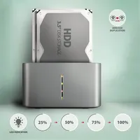 AXAGON ADSA-DC duál HDD és SSD dokkolóállomás USB-C 5Gbps, 2x SATA III 6Gbps, lemezklónozás #4