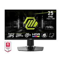 MSI DT 9S6-3BC24M-064 játékmonitor 24,5" IPS 1920x1080 16:9 300 Hz 0,50 ms HDMI DP 75x75 VESA állítható magasság dönthető forgatható Pivot