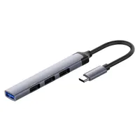 Colorway CW-HUB04 USB-C hub 4-port 1x USB 3.0, 3x USB 2.0 alumínium ötvözet sötétszürke 0,12 m #5