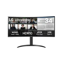 LG MON 34WR55QK-B.AEU 34WR55QK 34" VA panel 21:9 3440x1440 100 Hz 5 ms HDR 300 nit HDMI DP USB-C 1800R