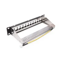 Keline RAB-PP-X12-C1 12-portos moduláris patch panel 1U fekete integrált hátsó kábel-menedzsment #1