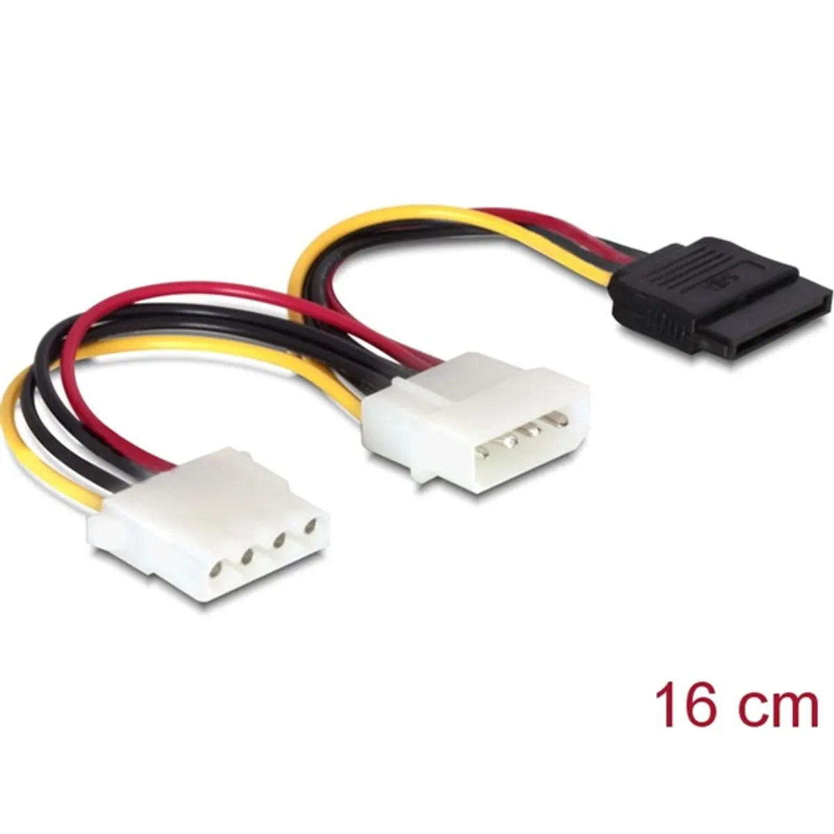 Delock 60103 SATA HDD tápkábel Molex 4pin apa és 4pin anya, 15 tűs SATA #1