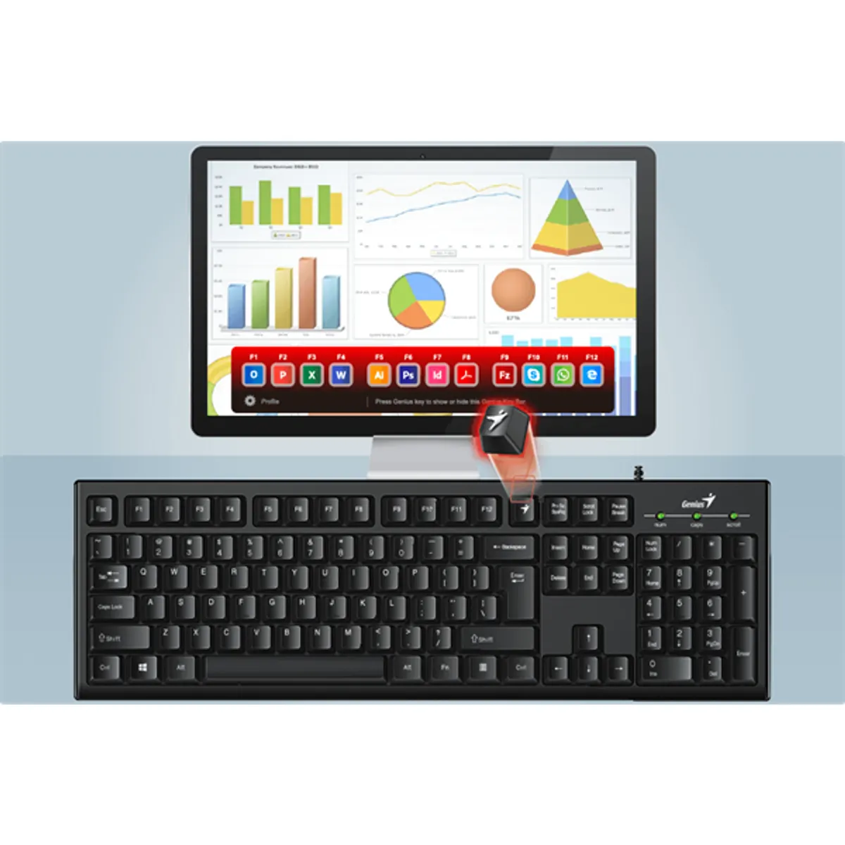 GENIUS kb-100 smart kb-100 smart usb hu pc multimédiás #1