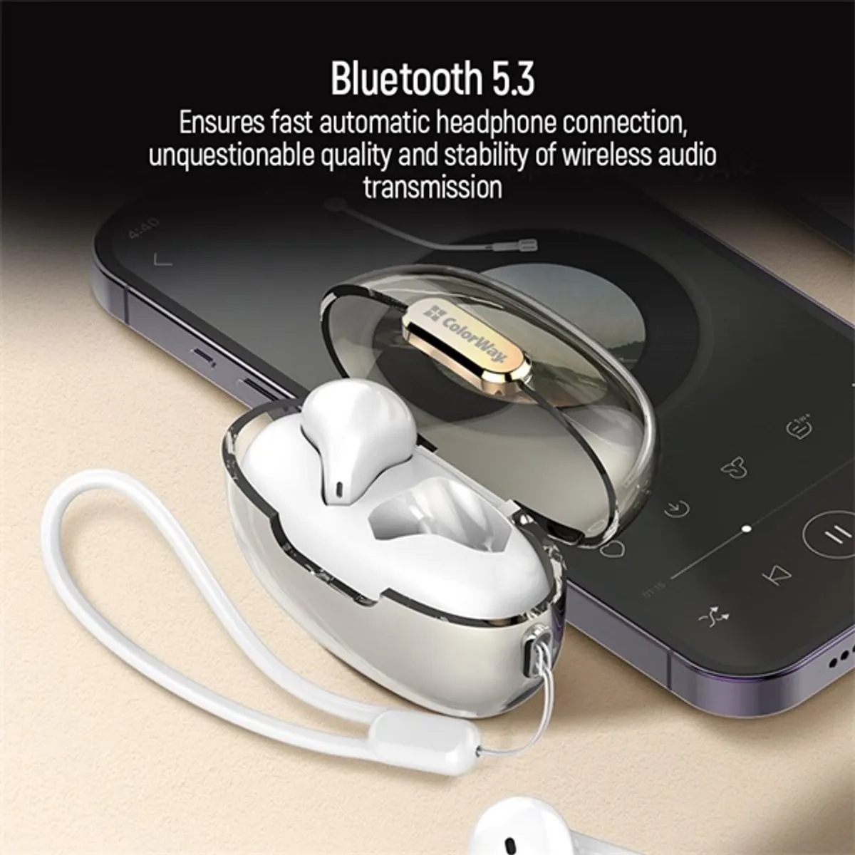 ColorWay CW-TWS2WT TWS-2 fehér Bluetooth 5.3 4 óra zenelejátszás, 20 óra töltőtokkal #10