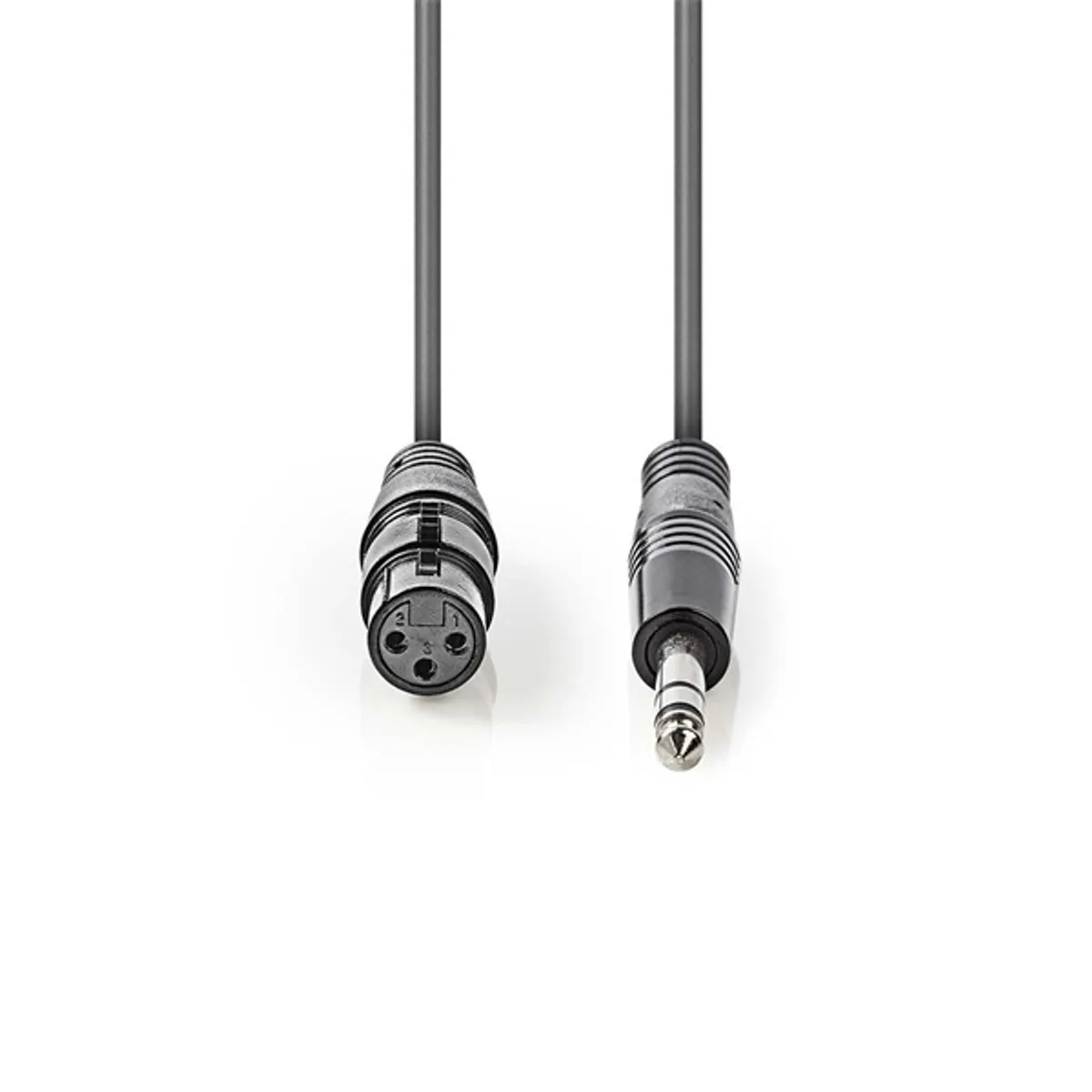 Nedis COTH15110GY15 XLR 3-tűs anya és 6,35 mm dugó szimmetrikus audió kábel 1,5 m sötétszürke #1