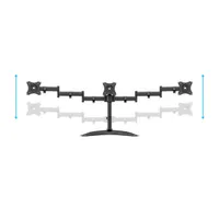 MULTIBRACKETS 7350073733392 M Deskstand Basic Triple 15-27" 3 képernyős asztali tartó fekete #7