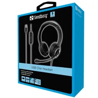 SANDBERG 126-16 fejhallgató mikrofonos USB 1.8 m 40 mm meghajtó #4