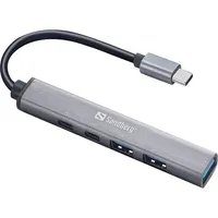 Sandberg 336-50 Saver USB-C hub 3x USB-A 2x USB-C PD65W alumínium ház #3