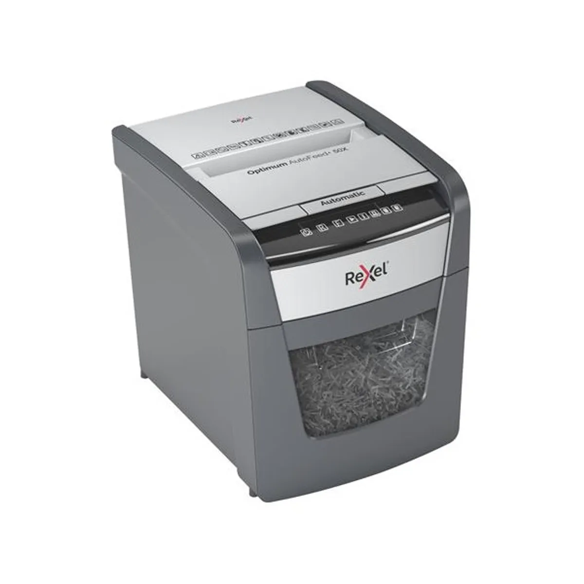 Rexel 2020050XEU Optimum AutoFeed+ 50X konfetti iratmegsemmisítő 50 lap automata adagolás, 4x28mm, P-4, 20L, 55dBA #3