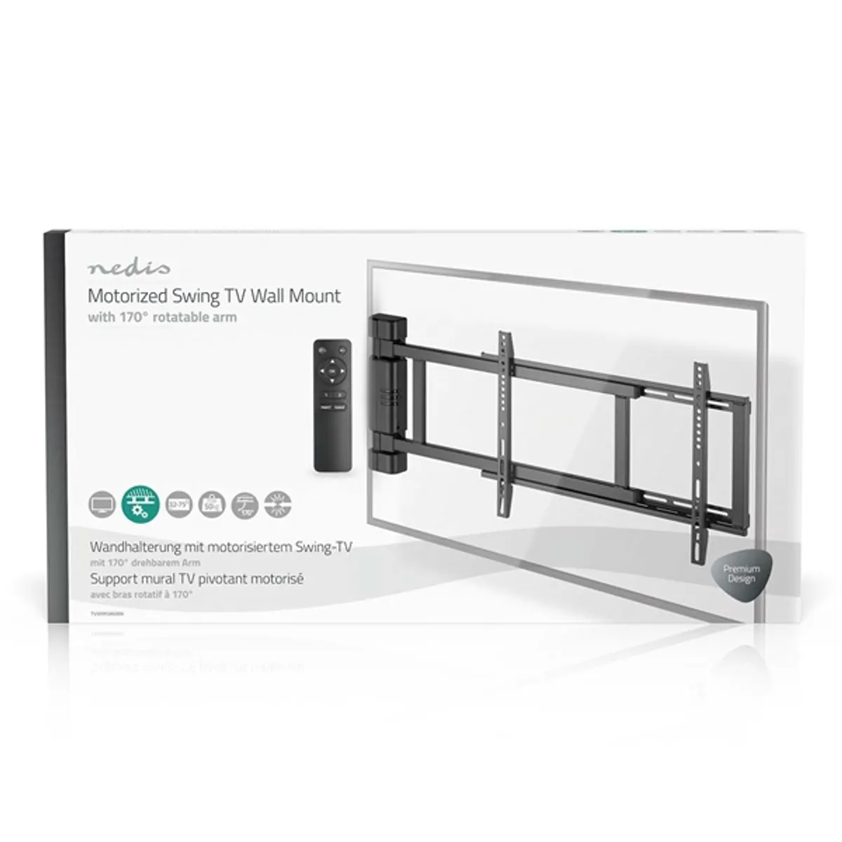 NEDIS TVWM5860BK tévéfalra szerelhető konzol fekete #7