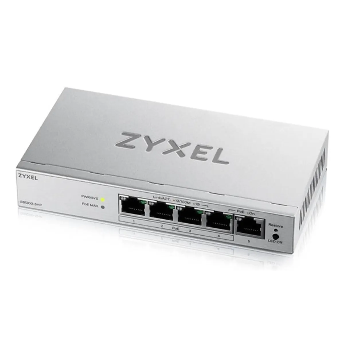 ZYXEL GS1200-5HPV3-EU0101F GS1200-5HPV3 5-port Gigabit PoE L2 kapcsoló #1