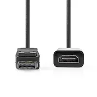 NEDIS CCGB37150BK02 DisplayPort-HDMI átalakító kábel 0,2 m fekete 1920x1080 #2
